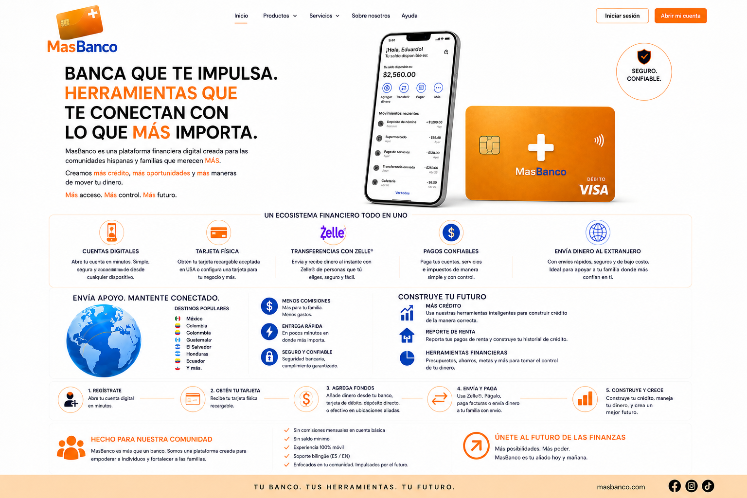 MasBanco investor landing page